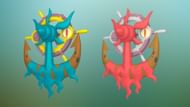 Dhelmise shiny comparison (Image via TPC)